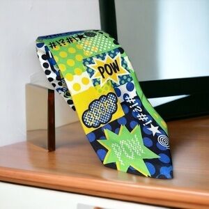POP art neck tie, silk, made in the USA for the Museum of Contemporary Art in LA